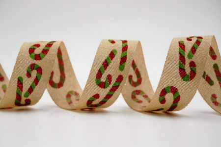 Bicolor Candy Canes Ribbon - Bicolor Candy Canes Ribbon